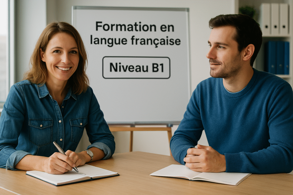 Formation français B1 à distance, programme complet pour valider un niveau intermédiaire, test de français pour naturalisation ou titre de séjour.