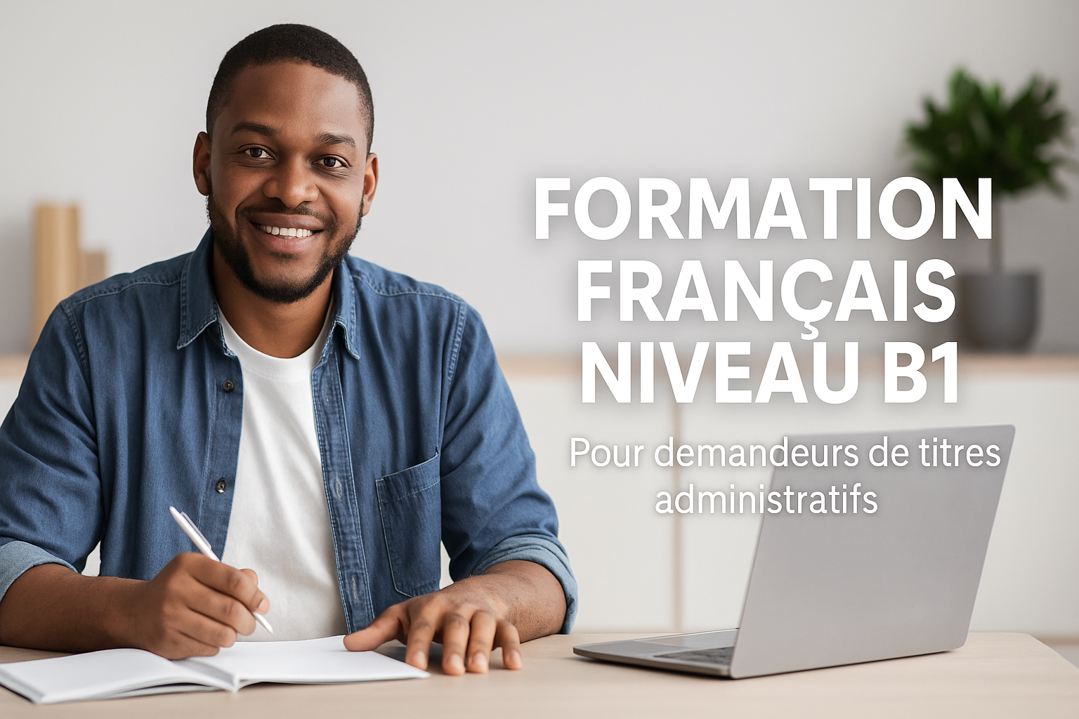 Formation français B1 en ligne, cours intermédiaire pour valider son niveau de langue, préparation à la naturalisation, test de français officiel.