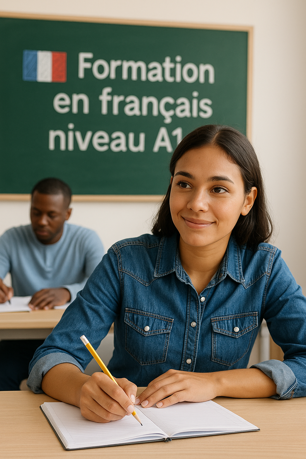Formation français A1 débutant, apprentissage du français en ligne pour étrangers, préparation aux premiers tests de langue, cours adaptés aux grands débutants.